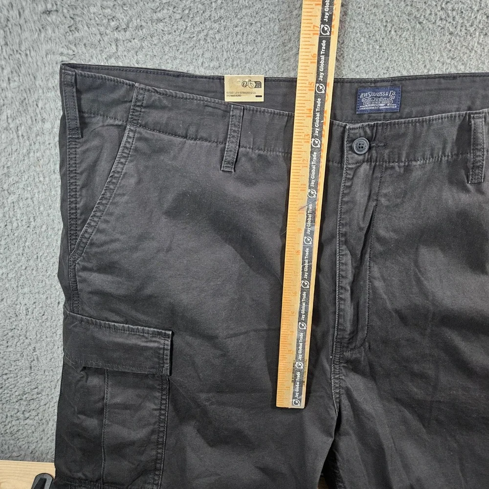 Levis Mens‎ Carrier Cargo Shorts Black Cotton Loose Fit Size 48 NEW NWT